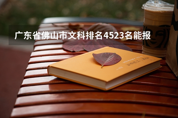 广东省佛山市文科排名4523名能报什么大学