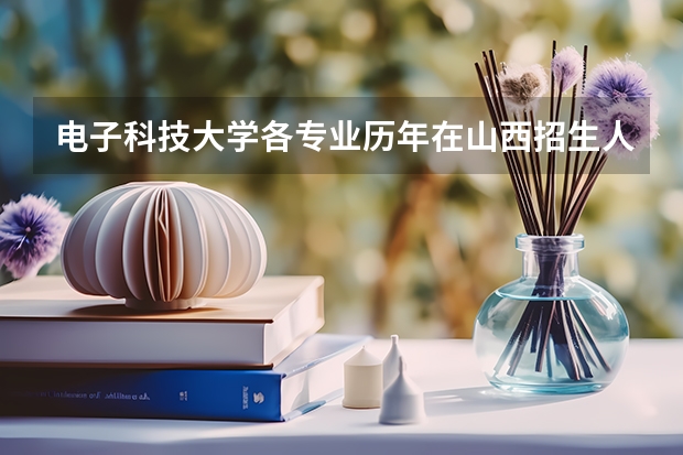 电子科技大学各专业历年在山西招生人数是多少