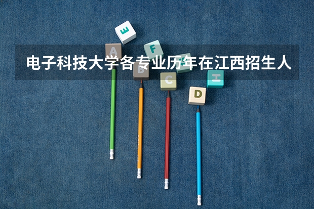 电子科技大学各专业历年在江西招生人数是多少