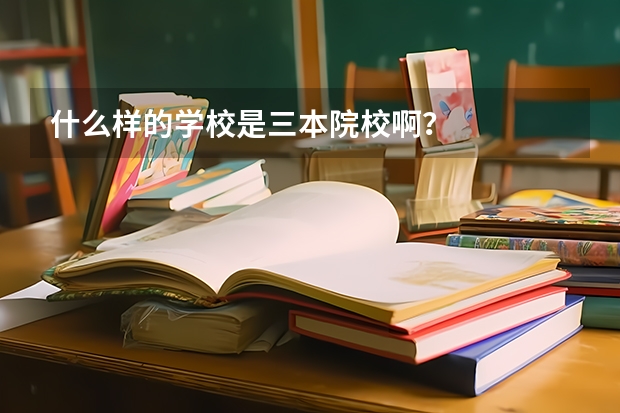 什么样的学校是三本院校啊？