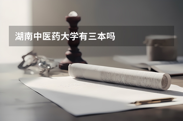 湖南中医药大学有三本吗